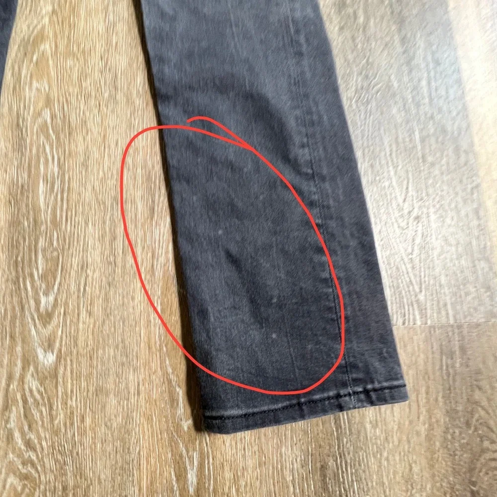 Levi's 513 Slim Straight Jeans Mens 32x32 Black Faded Denim Pants